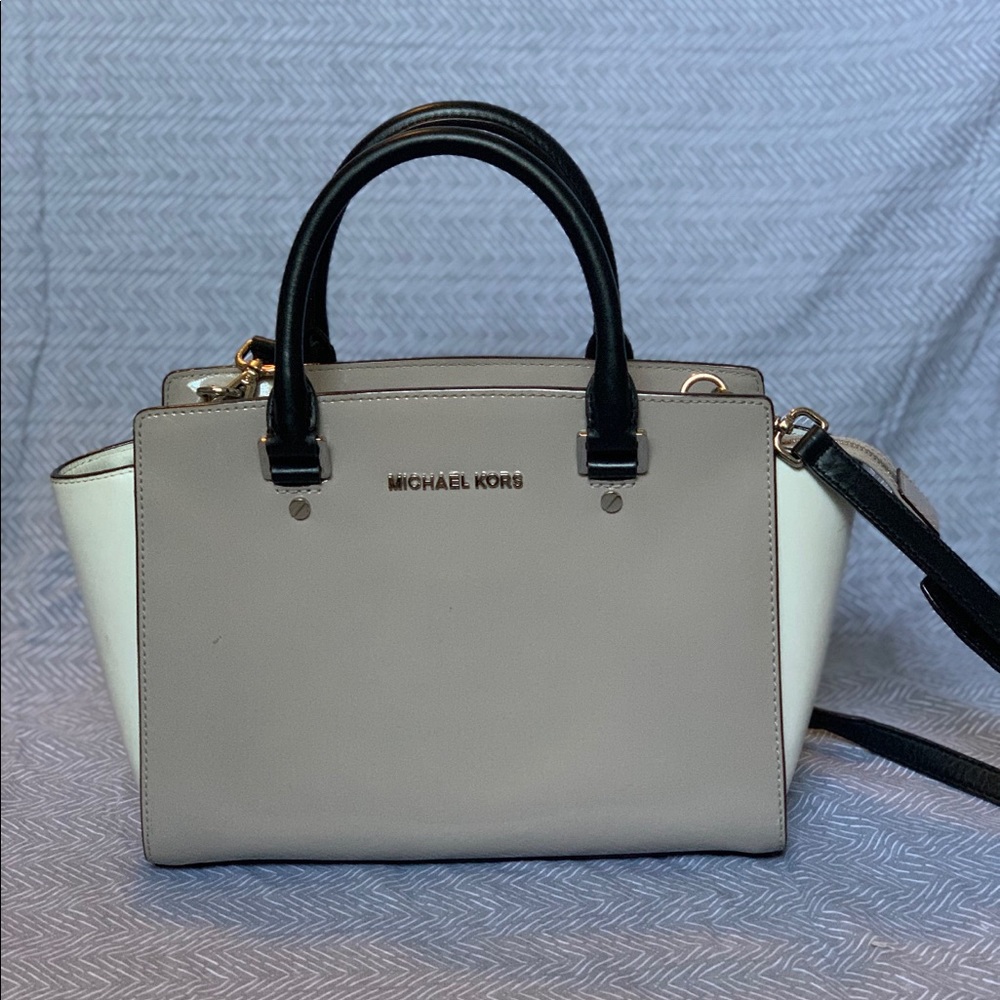 Michael Kors Neutral Color Block Purse